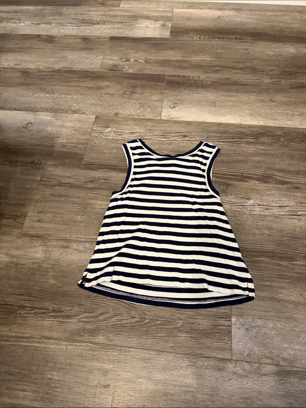 Maeve by Anthropologie Striped Sleeveless Tank Top - Navy and White